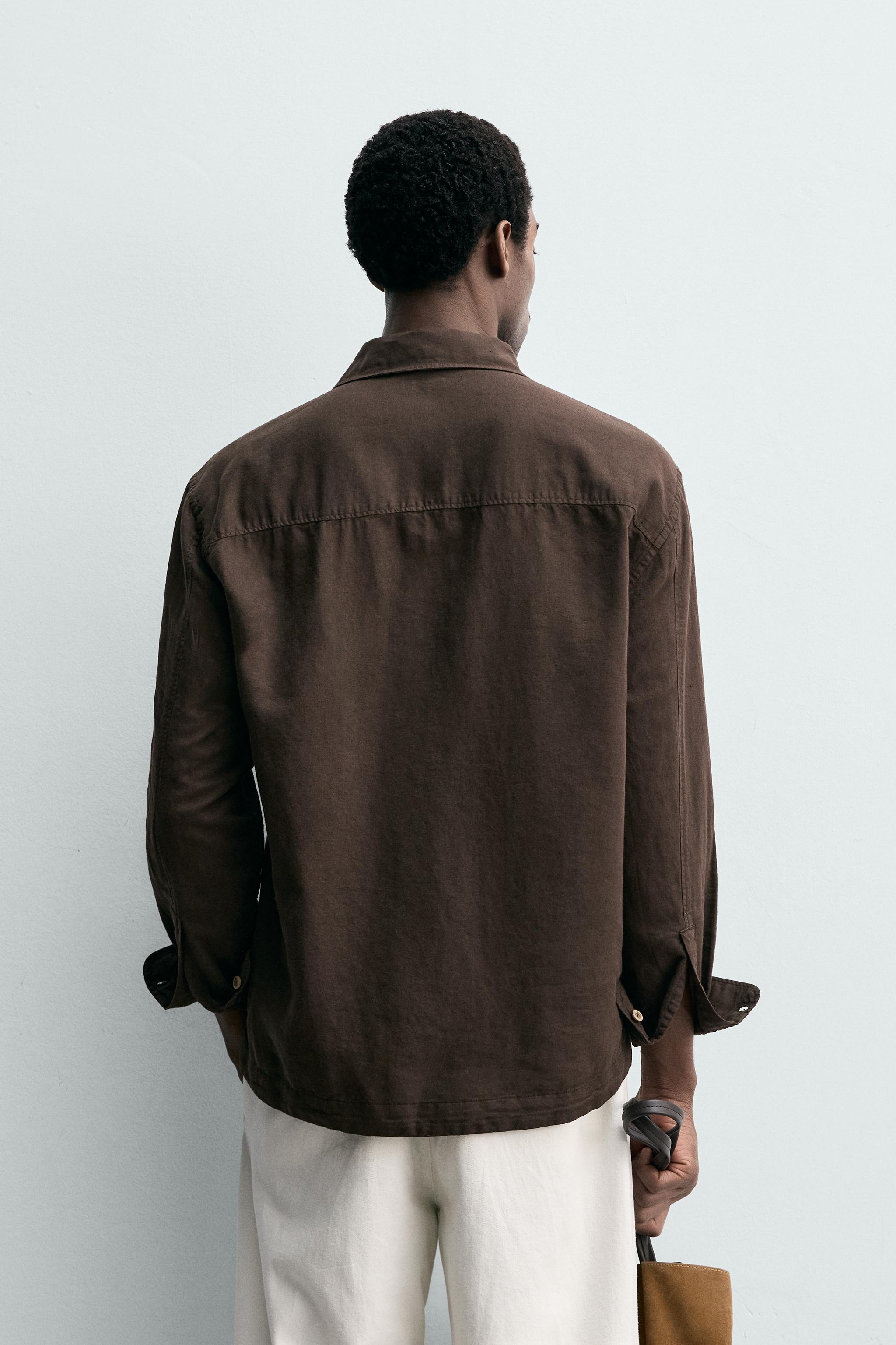 LINEN COTTON BLEND POLO SHIRT